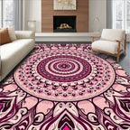 Plum Pink Medallion Mandala Rug