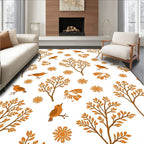 Autumn Birds and Trees Scene Rug