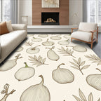 Botanical Outline Almond Cream Rug