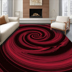 Crimson Swirl Vortex Rug