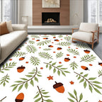 Autumn Acorn Leaf Scatter Rug