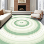 Sage Green Concentric Circles Rug