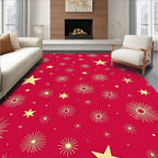 Radiant Red Starburst Scatter Rug