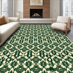 Emerald Vintage Floral Interlock Rug