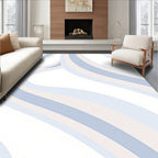 Abstract Pastel Wave Curves Rug