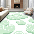 Mint Green Cloud Star Arrangement Rug