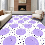 Pastel Purple Abstract Circles Sprinkle Rug