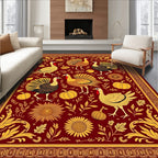 Crimson Gold Turkey Harvest Floral Rug