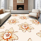Caramel Floral Linear Sketch Rug