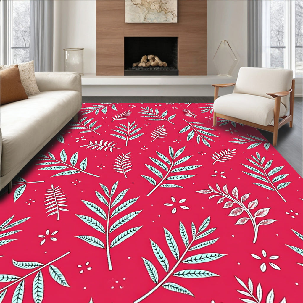 Crimson Leaves Botanical Garden Rug