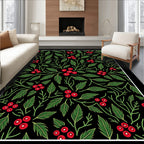Black Berry Botanical Branches Rug