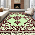 Victorian Plum Floral Medallion Rug