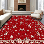 Crimson Snowflake Gala Rug