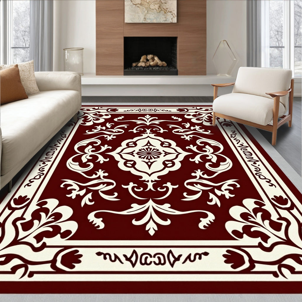 Crimson Classic Floral Medallion Rug