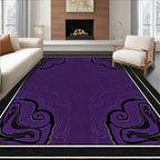 Rich Amethyst Swirl Abstract Rug