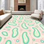 Pastel Organic Blob Swirl Rug