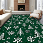 Winter Wonderland Tree Snowflakes Rug