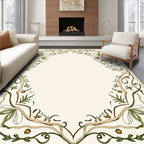 Art Nouveau Green Vine Border Rug