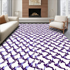 Deep Plum Intersecting Chain Rug