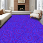 Vibrant Purple Swirl Abstract Rug