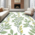 Green Leafy Botanical Vine Repeats Rug