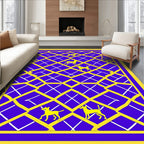 Yellow Dog Lattice Sapphire Rug