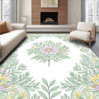 Soft Pastel Floral Garden Arrangement Rug