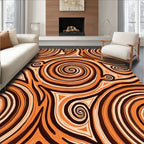 Warm Earth Tones Swirl Rug