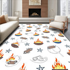 Campfire Stars And Log Rolls Rug