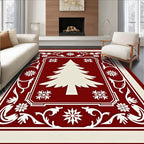 Crimson Tree Framed Floral Rug
