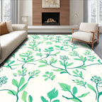 Vineyard Green Leafy Twig Rug
