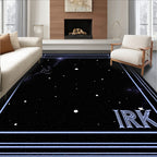 Cosmic Light Blue Star Cluster Rug