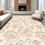 Chic Cream Floral Cluster Arrangement Rug