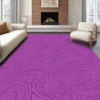 Amethyst Swirl Wave Triangles Rug