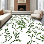 Verdant Green Branching Foliage Rug