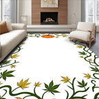 Autumn Harvest Pumpkin Vine Border Rug