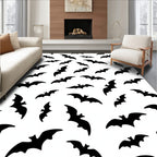 Nighttime Black Bat Scatter Rug