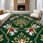 Emerald Garden Floral Medallion Rug