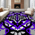 Bold Violet Organic Symmetry Rug