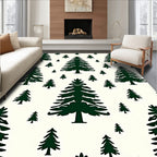 Dark Green Pine Forest Repeat Rug