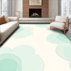 Soft Mint Petal Overlay Rug