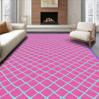 Bright Pink Diamond Net Rug