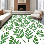 Verdant Green Foliage Branches Rug