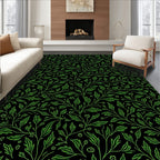 Lush Green Foliage Vine Rug