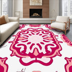 Radiant Pink Mandala Bloom Rug