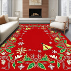 Red Festive Jingle Bell Garland Rug