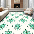 Emerald Green Ornamental medallion Rug