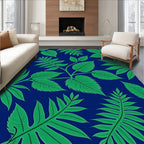 Verdant Green Leafy Branch Arrangement Rug