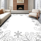 Winter Swirl Snowflake Garland Rug