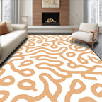 Doodle Abstract Lines On White Field Rug